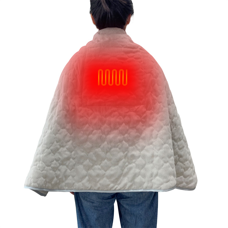 Portable Wearable Electric Heated Shawl Blanket Wrap MTECB018