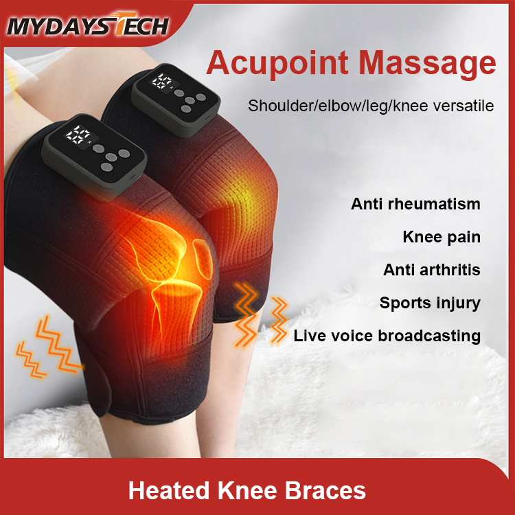 Custom 3 Adjustable Heat And Vibration Knee Massager MTECT002