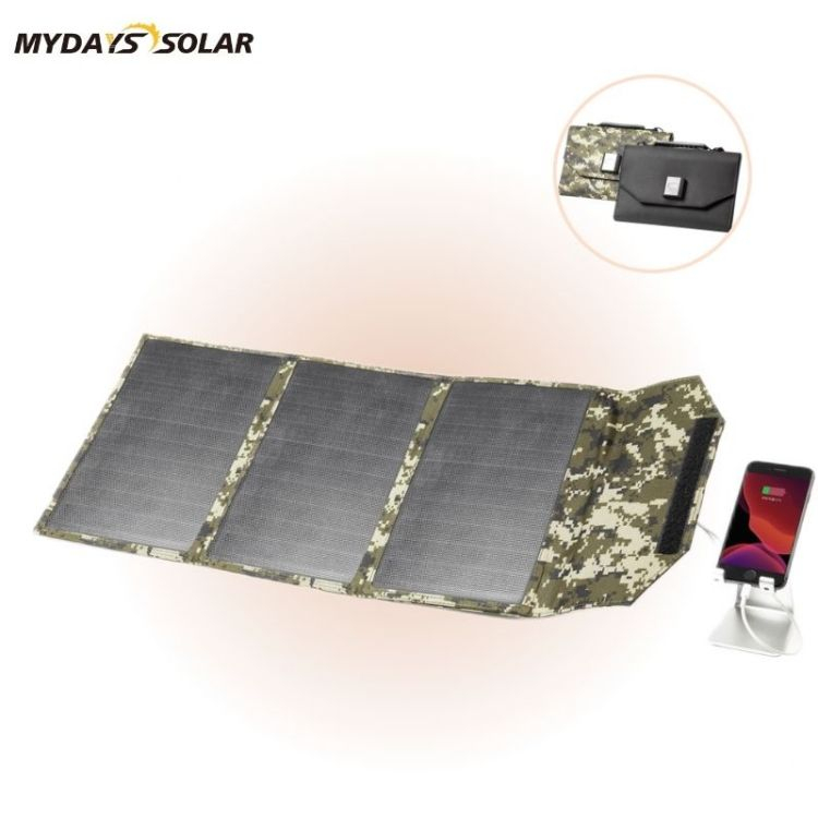 Portable Convenient Carry Around Dual USB Output Foldable Solar Panel Charger MSO-4