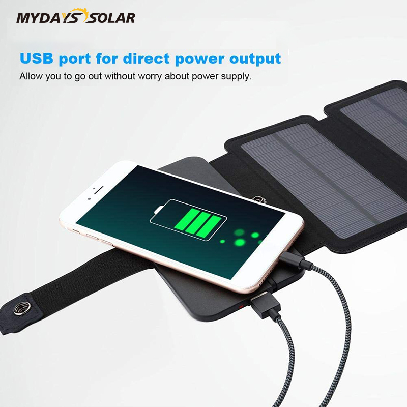 6W Portable Mobile Phones Power Bank Foldable Solar Panel Charger MDSW-1008