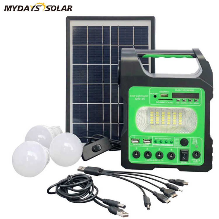 7500mAH Camping Emergency Solar Power Charger with 3 Lamps MDSW-1010