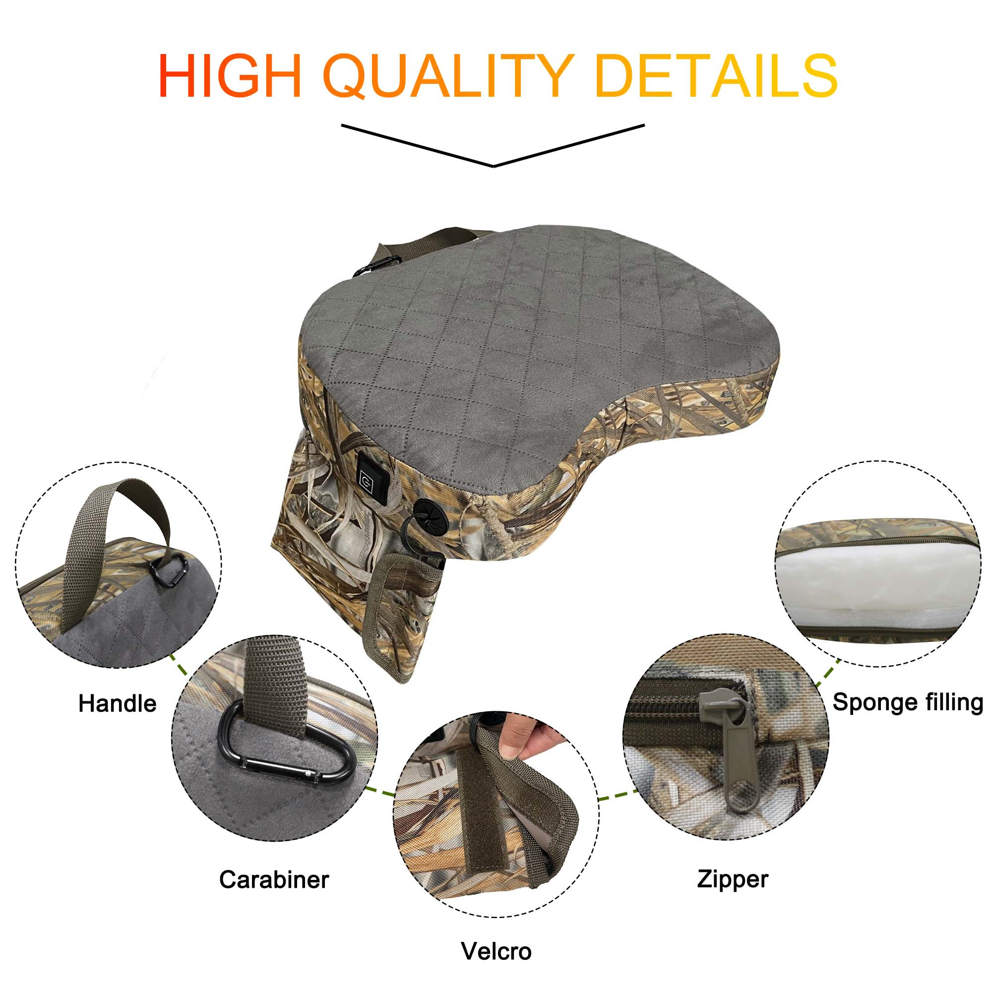 Portable Hunting Heated Seat Cushion supplier MTECC003
